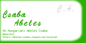 csaba abeles business card